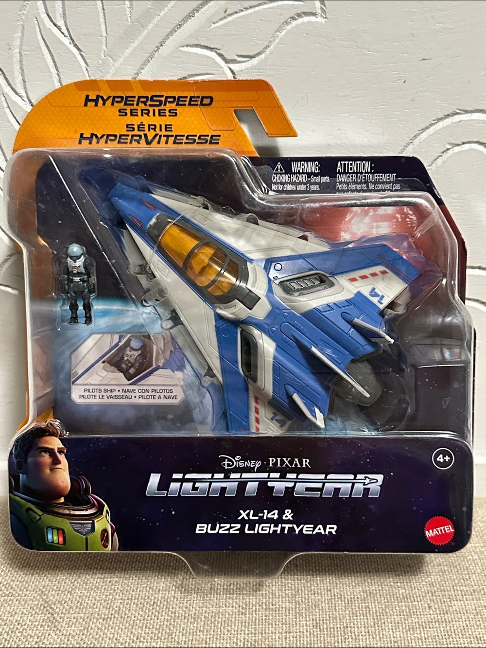 Mattel Disney Pixar Lightyear XL-14 Starship Toy - Blue, White and Gold